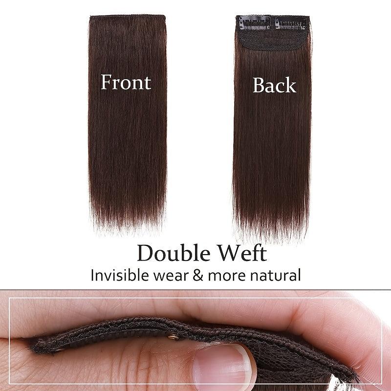 Short Straight Hair Pieces Synthetic Clip In Hair Extensions Natural Look