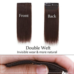 Short Straight Hair Pieces Synthetic Clip In Hair Extensions Natural Look