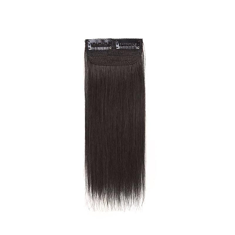 Short Straight Hair Pieces Synthetic Clip In Hair Extensions Natural Look