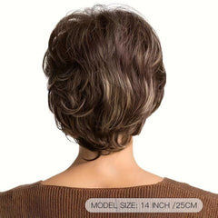 Pixie Cut Wigs Ombre Brown Straight Hair Wigs For Women Synthetic Hair