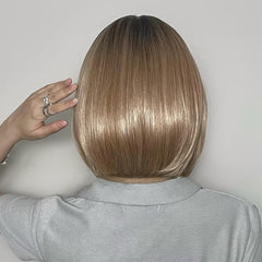 Short Straight Hair Wigs Natural Looking Fashionable Hair Wigs For Women