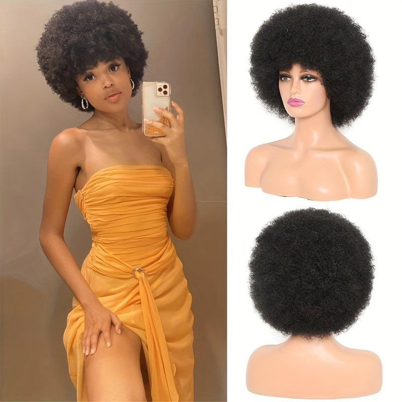 Afro Puff Wigs 10 16 Cm Kinky Curly Hair Wigs For Women