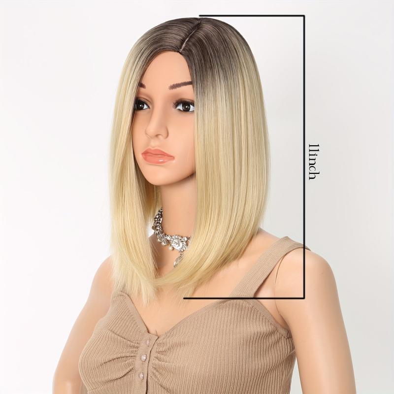 Brown to Blonde Ombre Bob Wig for Women