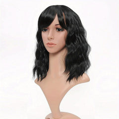 Short Wavy Wigs For Women 30 48 Cm Natural Wigs With Bangs