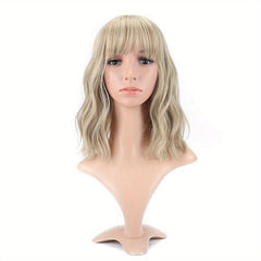Short Wavy Wigs For Women 30 48 Cm Natural Wigs With Bangs