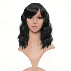 Short Wavy Wigs For Women 30 48 Cm Natural Wigs With Bangs