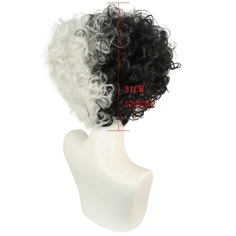 Short Curly Synthetic Cosplay Wig for Halloween Christmas Party