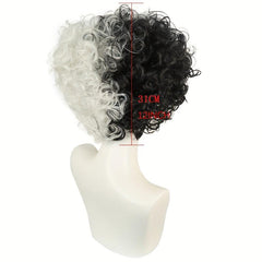 Short Curly Synthetic Cosplay Wig for Halloween Christmas Party