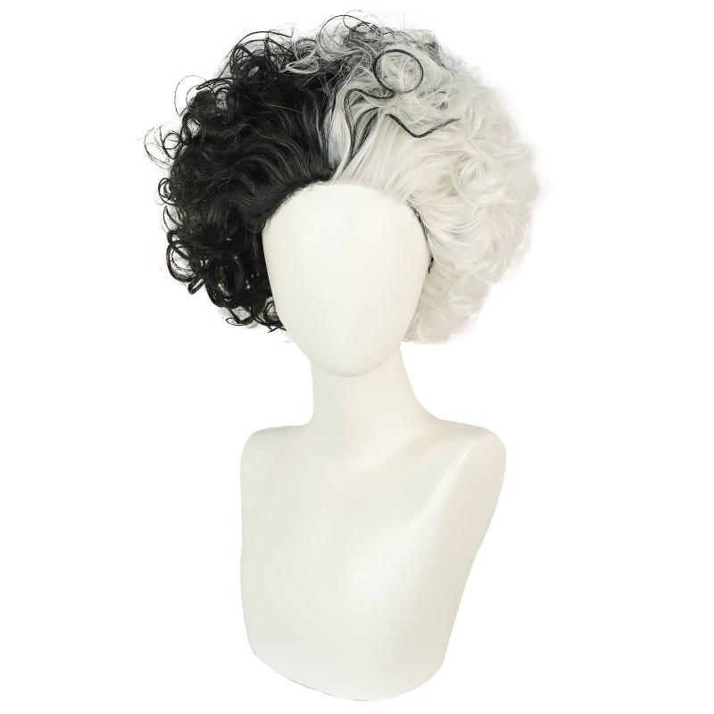 Short Curly Synthetic Cosplay Wig for Halloween Christmas Party