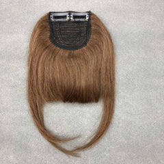 Natural Looking Human Hair Fringe Bangs with 2 Clips