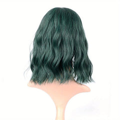 Shoulder Length Short Wavy Hair Wigs Synthetic Fiber Hair Wigs