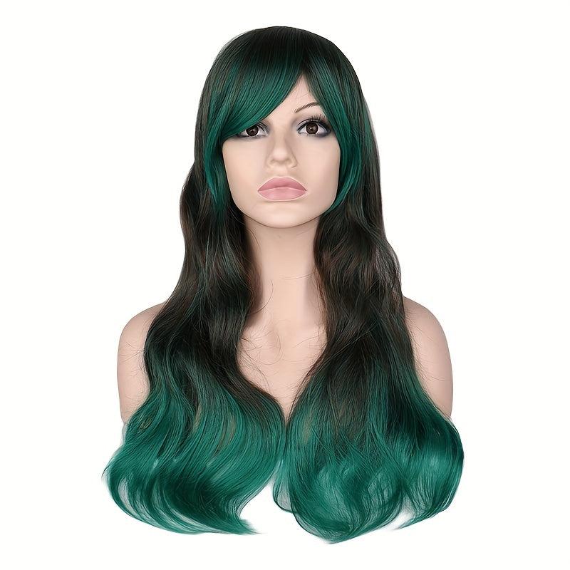 Purple Body Wave Hair Wigs 66cm Long Synthetic Buckle Net for Women