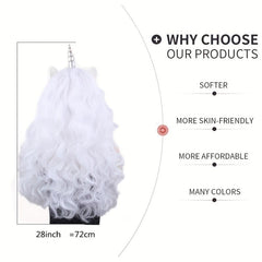 60-96 cm Unicorn Cosplay Wig Long Curly Synthetic Hair Anime Halloween Party
