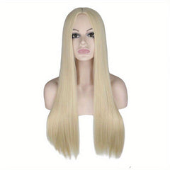 66 04 Cm Pink Long Straight Hair Wigs Synthetic Fiber Hair Replacement Wigs