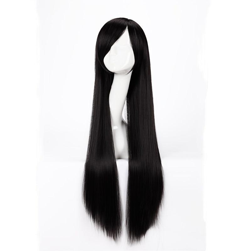 Rainbow Long Straight Synthetic Wig With Bangs for Halloween Cosplay Party