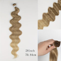 76 2Cm Curly Wavy Hair Extensions Synthetic Fiber For Women Girls