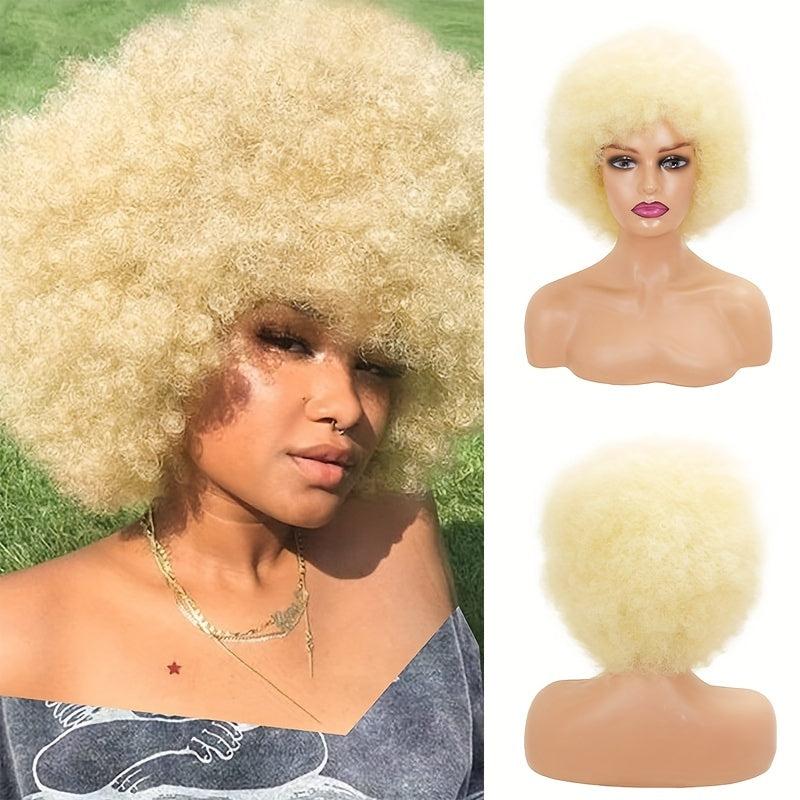 Afro Curly Synthetic Wig For Women Classic Fashionable Daily Party