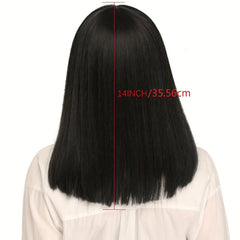 Synthetic Hair Wig Bob Wigs With Full Bangs 14inch