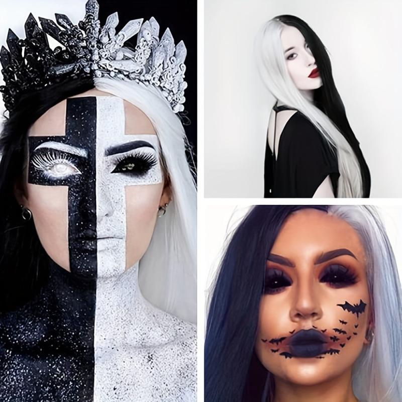 Long Synthetic Cosplay Wigs For Women Middle Part Halloween Costume Party Wigs
