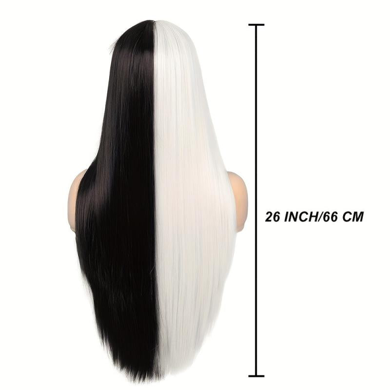 Long Synthetic Cosplay Wigs For Women Middle Part Halloween Costume Party Wigs
