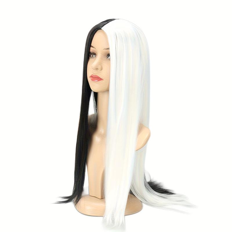 Long Synthetic Cosplay Wigs For Women Middle Part Halloween Costume Party Wigs