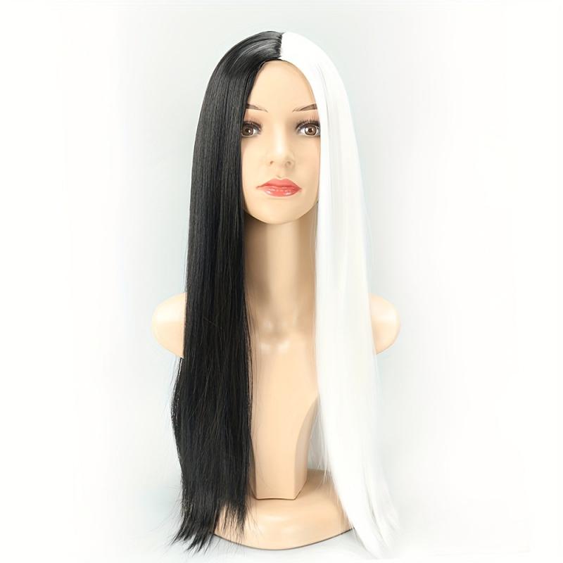 Long Synthetic Cosplay Wigs For Women Middle Part Halloween Costume Party Wigs