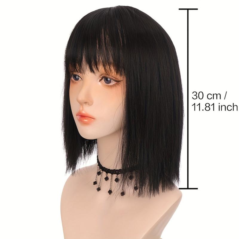 30 48 Cm Short Bob Wig With Bangs Heat Resistant For Daily Party Cosplay