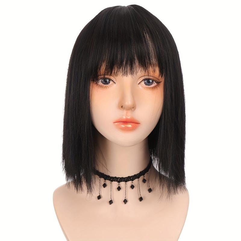 30 48 Cm Short Bob Wig With Bangs Heat Resistant For Daily Party Cosplay