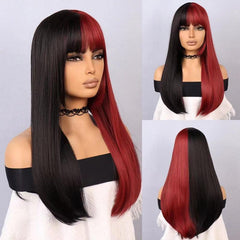 Purple Silvery Long Wig 55-88cm for Women