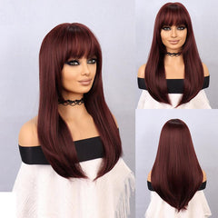 Purple Silvery Long Wig 55-88cm for Women
