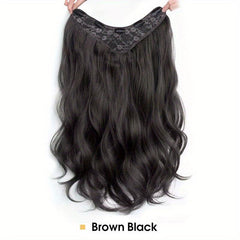 8 Cm Long Curly Hair Extensions With Invisible Wire Synthetic Hairpieces