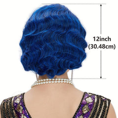 Flapper Curly Synthetic Hair Wig for 1920s Cosplay Halloween Party