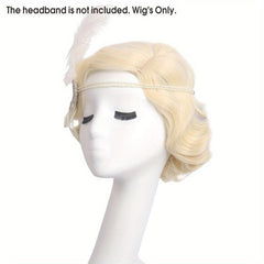 Flapper Curly Synthetic Hair Wig for 1920s Cosplay Halloween Party