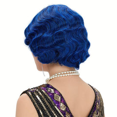 Flapper Curly Synthetic Hair Wig for 1920s Cosplay Halloween Party
