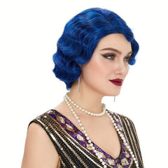 Flapper Curly Synthetic Hair Wig for 1920s Cosplay Halloween Party