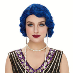 Flapper Curly Synthetic Hair Wig for 1920s Cosplay Halloween Party
