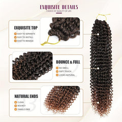 6pack 45 Passion Twist Hair Crochet Curly Locs Braids Extensions