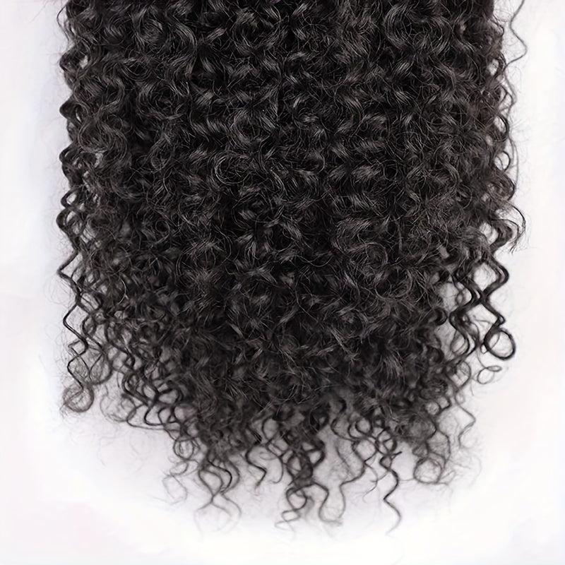 Afro Curly Kinky Human Hair Ponytail Extensions 20 32 71 12 Cm