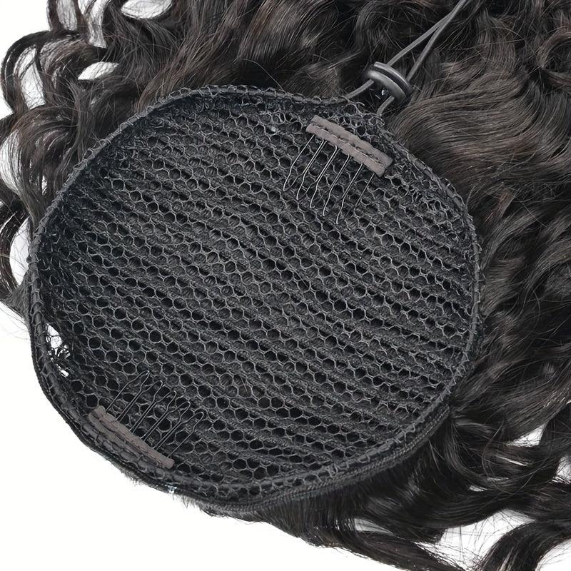 Afro Curly Kinky Human Hair Ponytail Extensions 20 32 71 12 Cm
