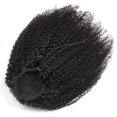 Afro Curly Kinky Human Hair Ponytail Extensions 20 32 71 12 Cm
