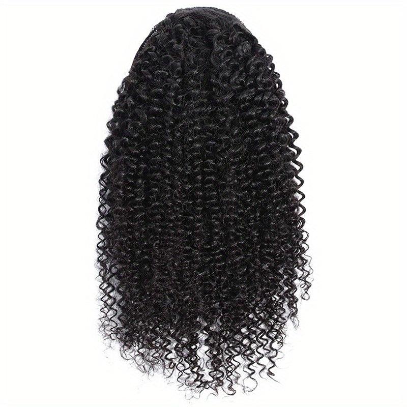 Afro Curly Kinky Human Hair Ponytail Extensions 20 32 71 12 Cm