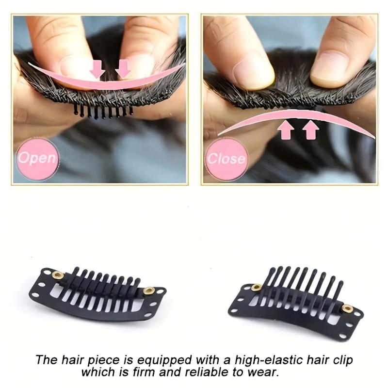 Clip In Bangs With Sideburns Synthetic Hair Extensions for Daily Use