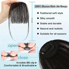 Clip In Bangs With Sideburns Synthetic Hair Extensions for Daily Use