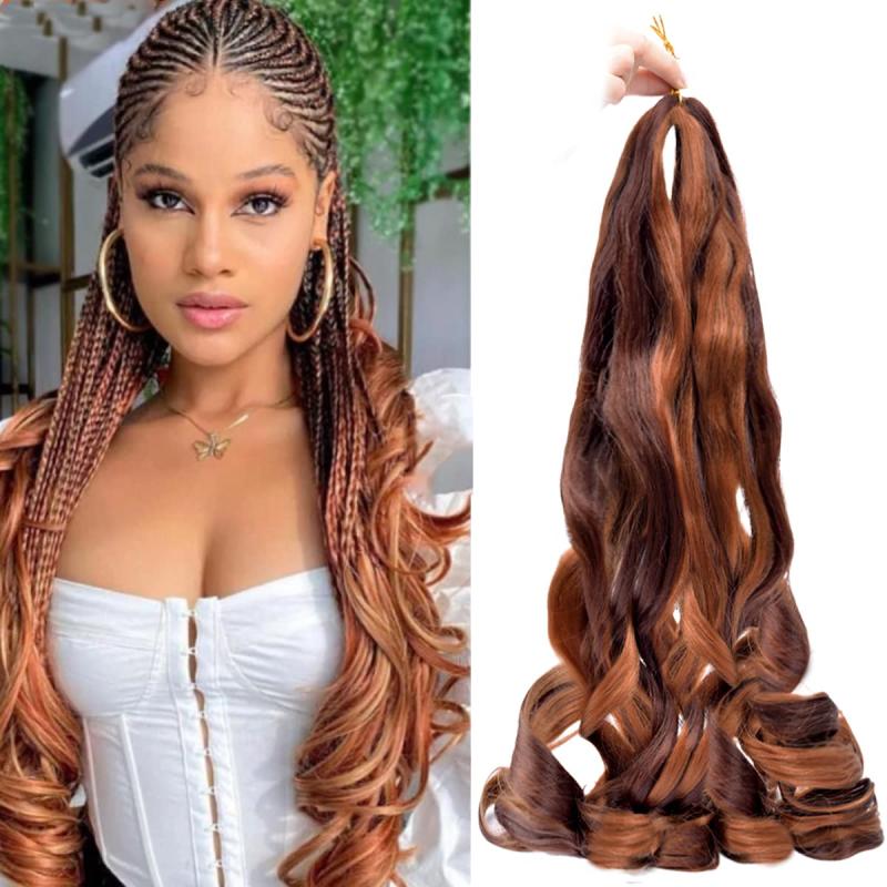 French Curly Hair Braid 55-88cm Loose Wave Elastic Braid 75g Bag