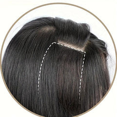 Seamless Clip In Hair Topper for Thinning Hair Women 25.4cm Hairpiece