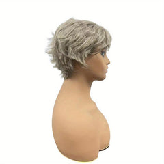 Short Wavy Layered Hair Wig 20 32 Cm Synthetic Fiber Messy Hair Pixie Cut Wigs