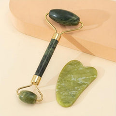 2PCS Natural Jade Roller Massager Set