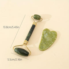 2PCS Natural Jade Roller Massager Set