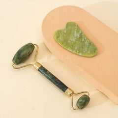 2PCS Natural Jade Roller Massager Set