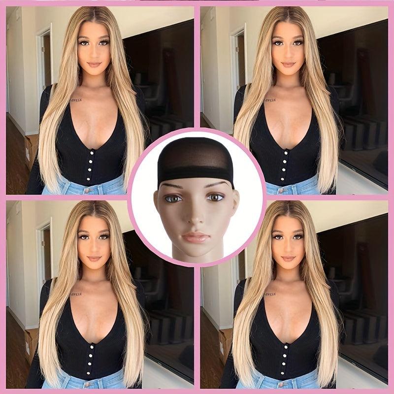 66 cm Long Straight Hair Wig for Women Synthetic Fiber Replacement Wigs